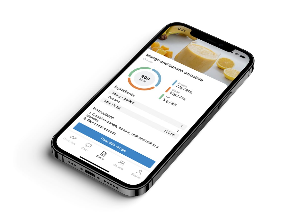 Another mockup of the coaching app showcasing more features.